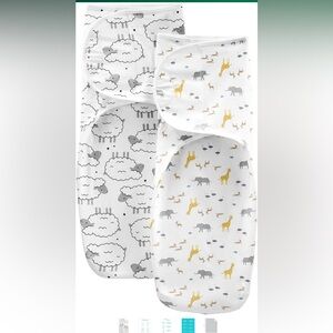 New Simple Joys by Carter's Unisex Babies' Cotton Swaddle Blankets, set of 2